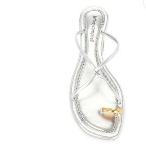 JEFFREY CAMPBELL Pacifico Sandal in Silver Gold